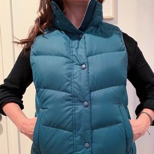L L Bean Goose Down Women’s Teal Puffer Vest